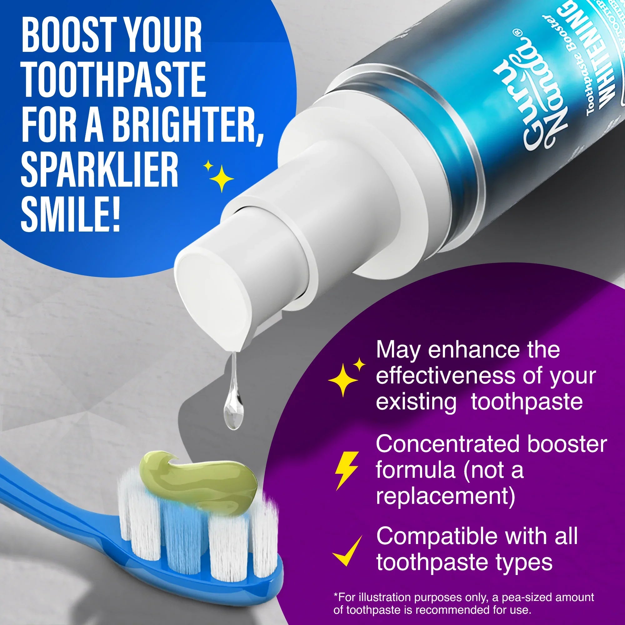 Whitening Toothpaste Booster with Enzymes &amp; Peroxide – 1 fl oz