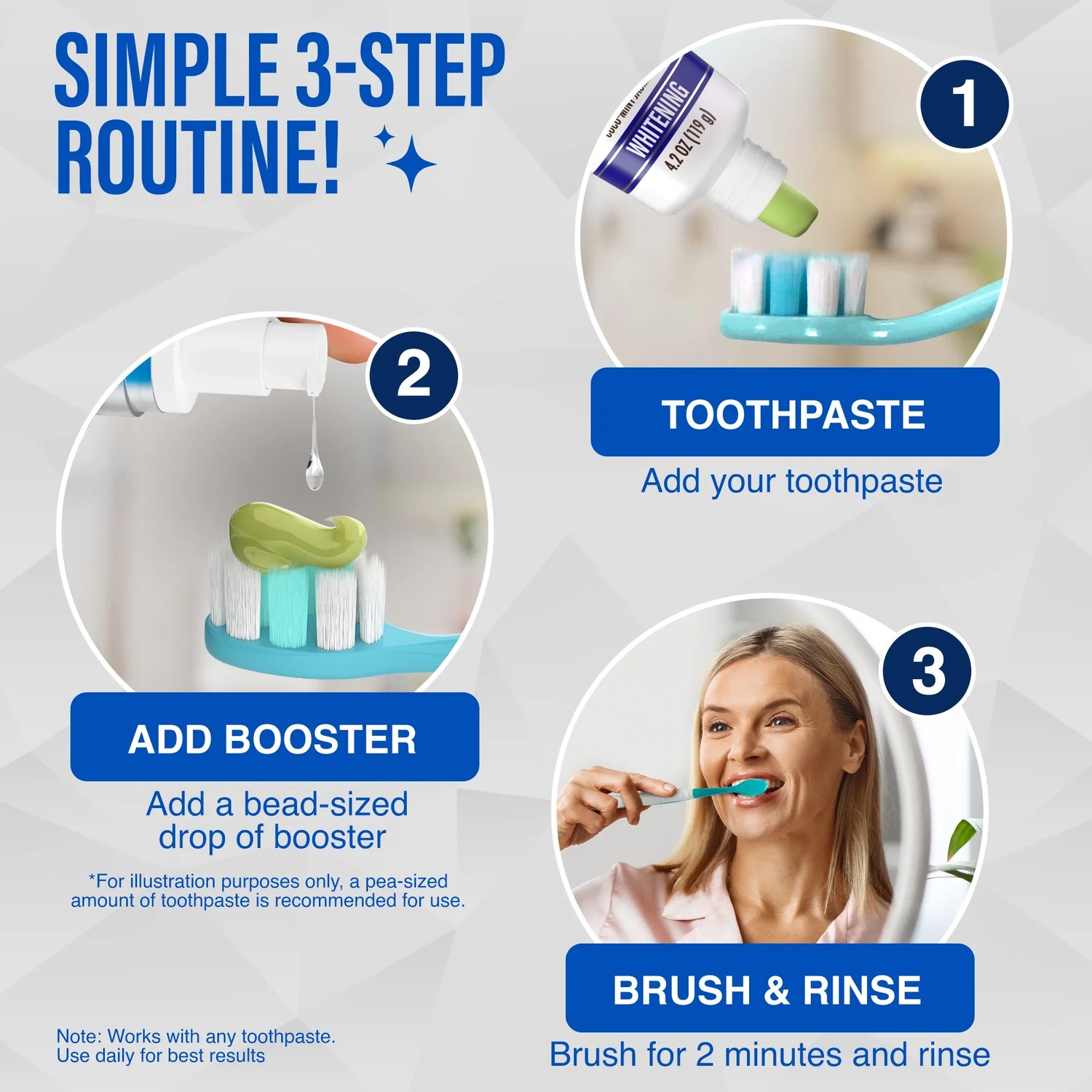 Whitening Toothpaste Booster with Enzymes &amp; Peroxide – 1 fl oz
