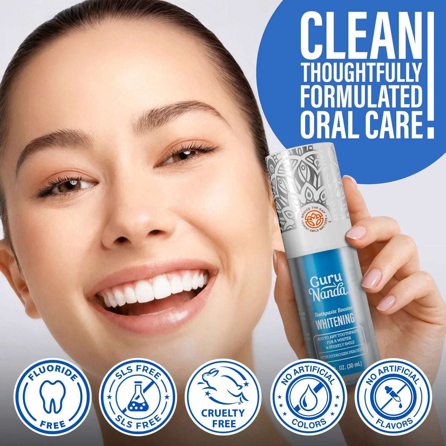 Whitening Toothpaste Booster with Enzymes &amp; Peroxide – 1 fl oz