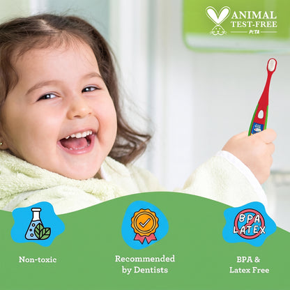 Kids Butter on Gums Toddler Toothbrush Set with Timer