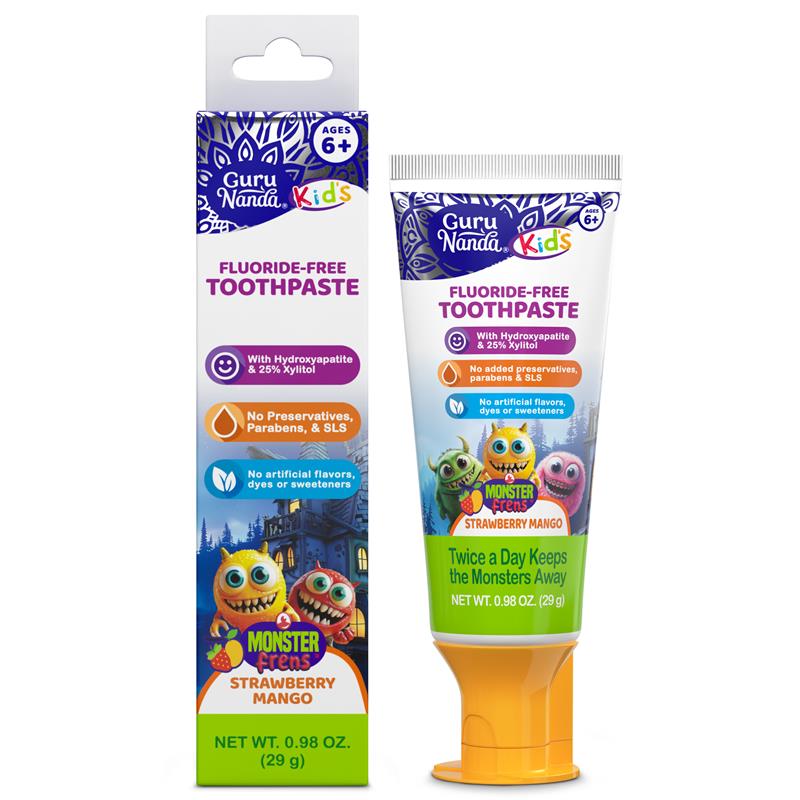 Kids Toothpaste with Xylitol &amp; Hydroxyapatite, Strawberry Mango – 0.98 oz