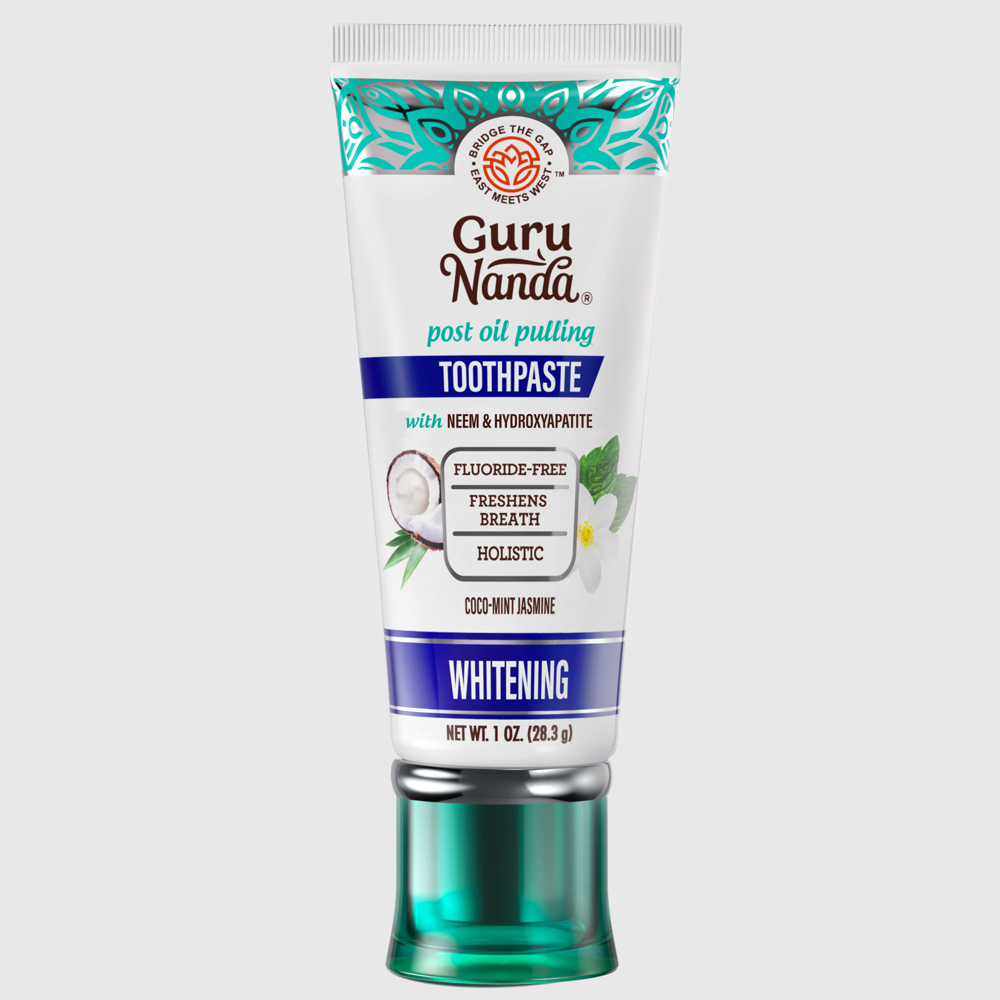 Travel-Size Hydroxyapatite &amp; Neem Whitening Toothpaste, Fluoride Free – 1 oz