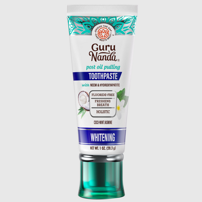 Travel-Size Hydroxyapatite &amp; Neem Whitening Toothpaste, Fluoride Free – 1 oz