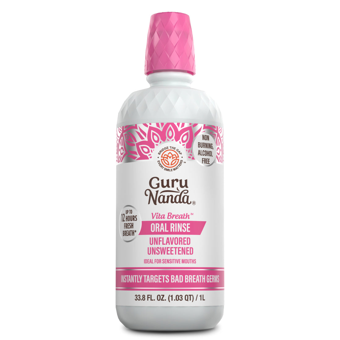 Unflavored &amp; Unsweetened Fresh Breath Oral Rinse – 1L