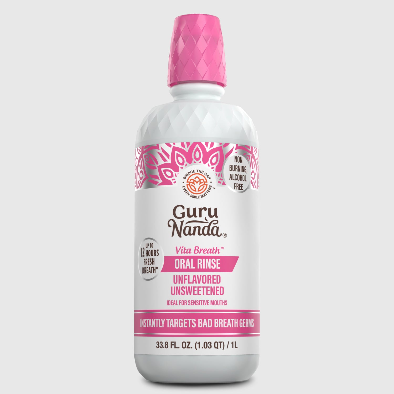 Unflavored &amp; Unsweetened Fresh Breath Oral Rinse – 1L