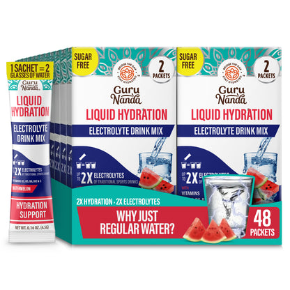 Hydramate Hydration Electrolyte Drink Mix, Watermelon - 48 Count