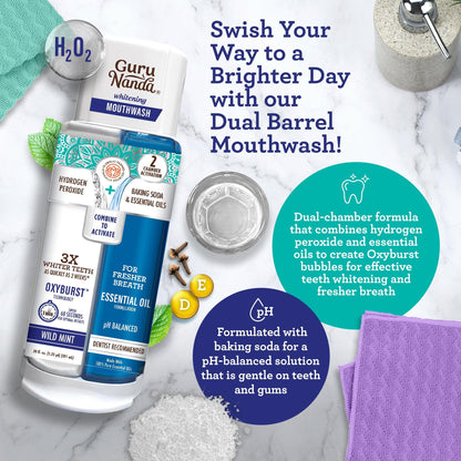 Whitening Wonder - Whitening Strips 7 day + Dual Barrel Oxyburst Mouthwash