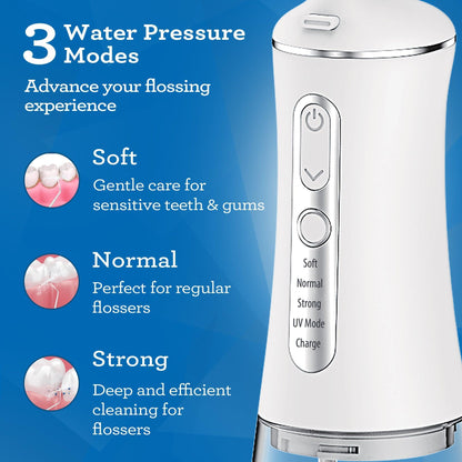 Advance Dental Water Flosser 2.0 with UV Light (290ML) - GuruNanda