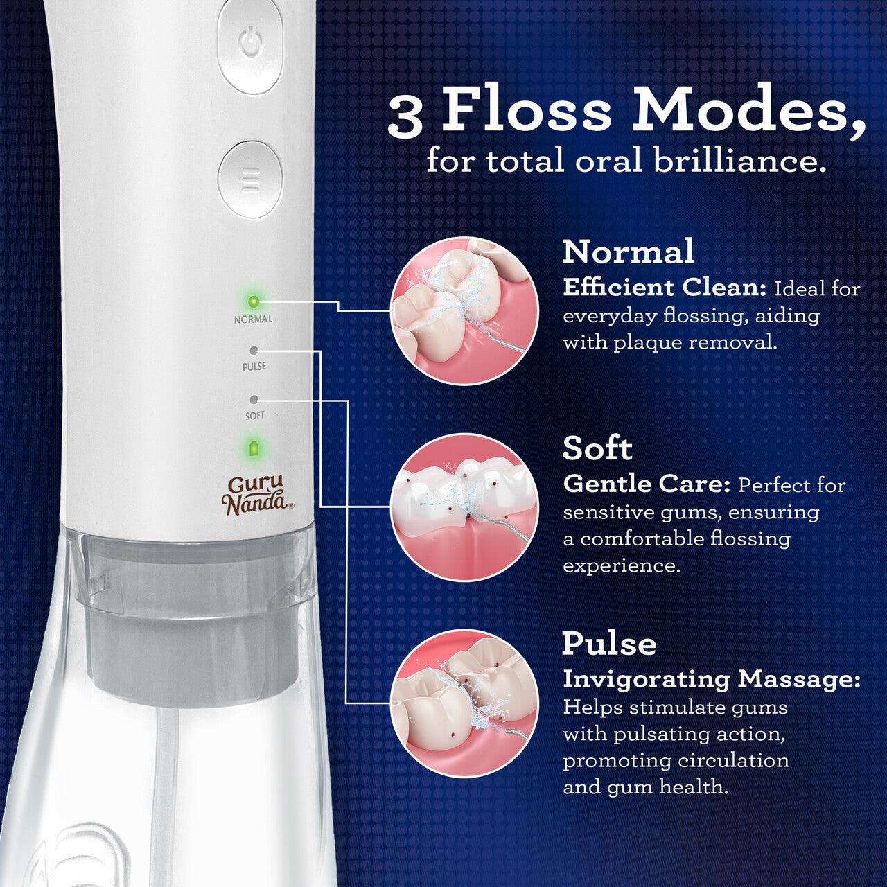 Advanced Dental Water Flosser 2.0 (300ml) - GuruNanda