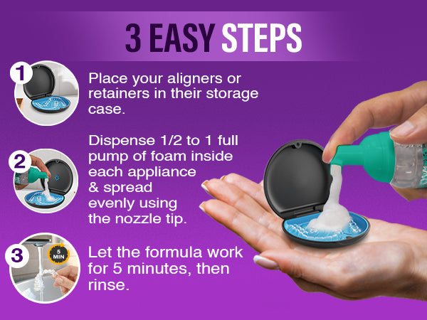 GuruNanda Aligner Retainer Foam Cleaner 3.38 fl oz