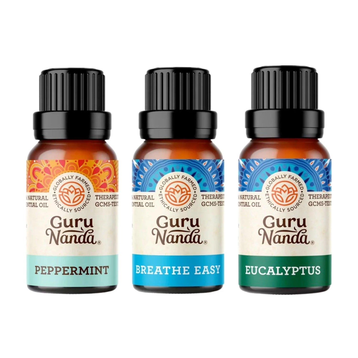 Breathe Essential Oils, 10 ML - 3 PK - GuruNanda