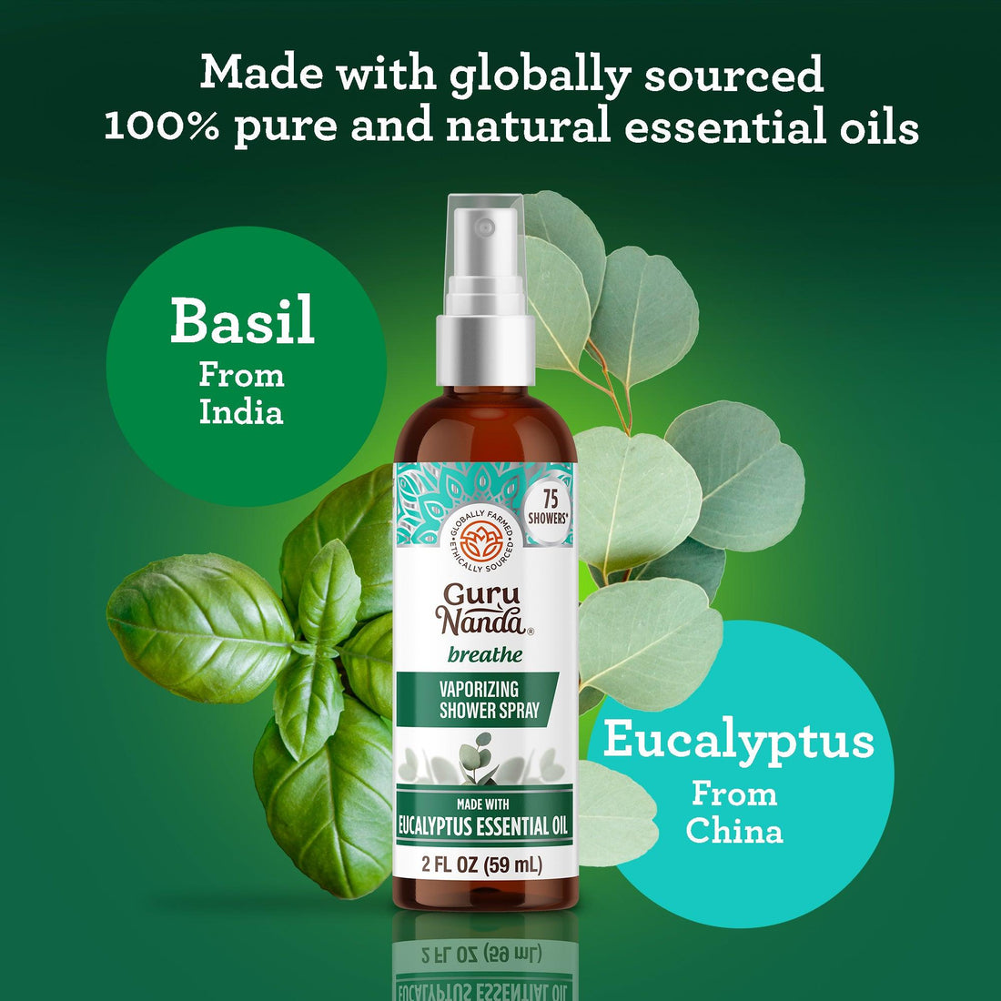 Breathe Eucalyptus Shower Spray - GuruNanda