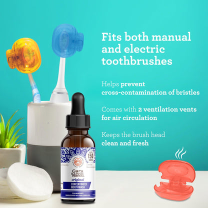 Brush Pod Toothbrush Protector - 1 Count (Colors May Vary) - GuruNanda
