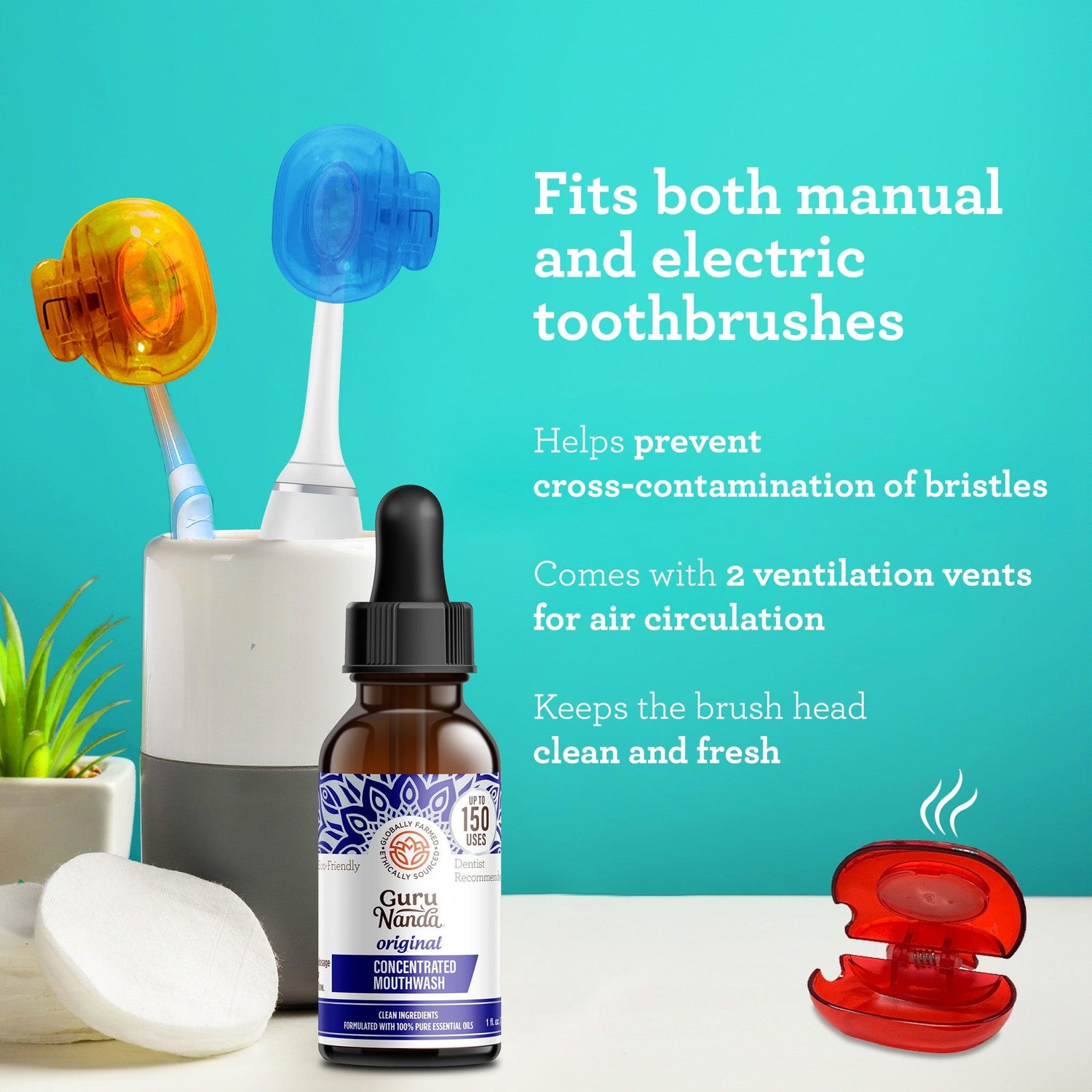 GuruNanda's Dental Hygiene Kit: Stainless Steel Teeth Cleaning Tools, 5 Ct