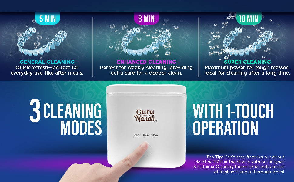 GuruNanda Retainer Denture Cleaning Pod