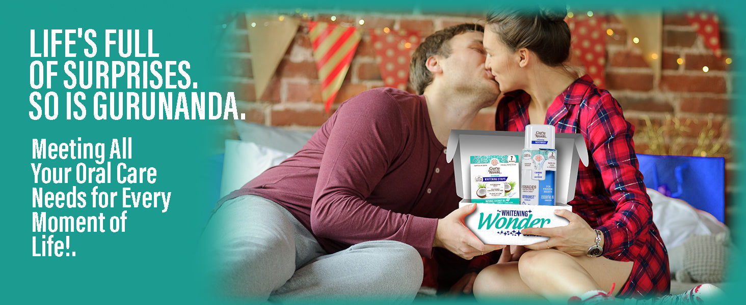 GuruNanda Dual-Barrel Oxy-Burst Mouthwash and Whitening Strips
