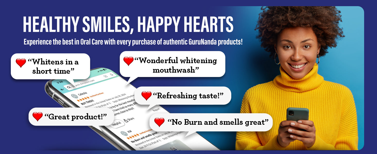 GuruNanda Dual Barrel Oxyburst Whitening Mouthwash
