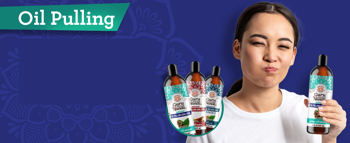 GuruNanda Dual Barrel Oxyburst Whitening Mouthwash