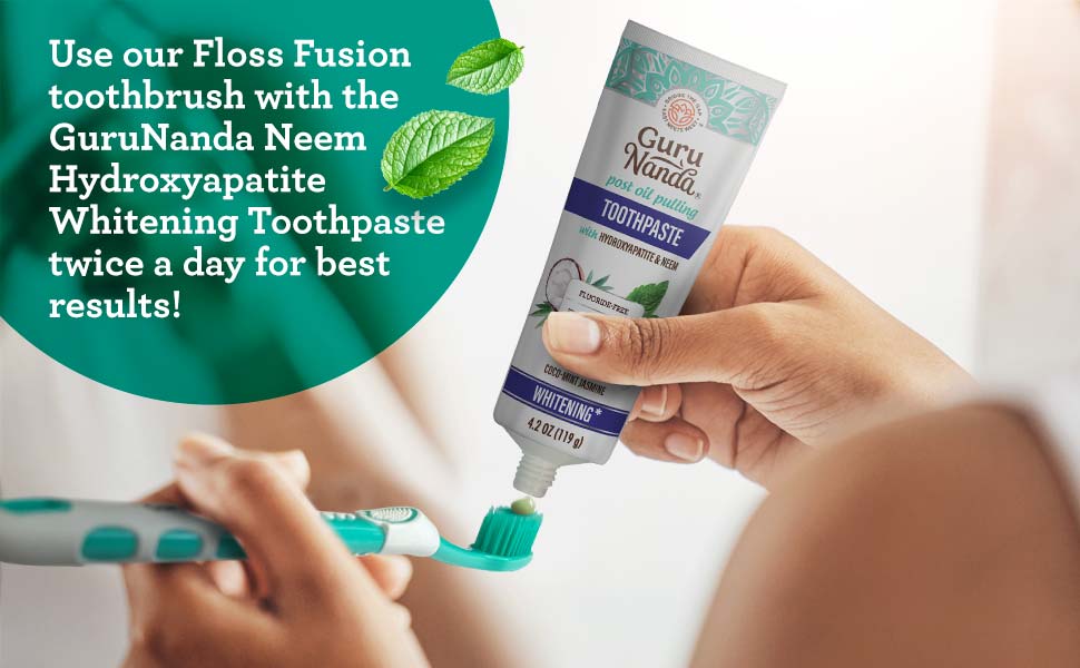 GuruNanda Floss Fusion Toothbrush 8-Pack