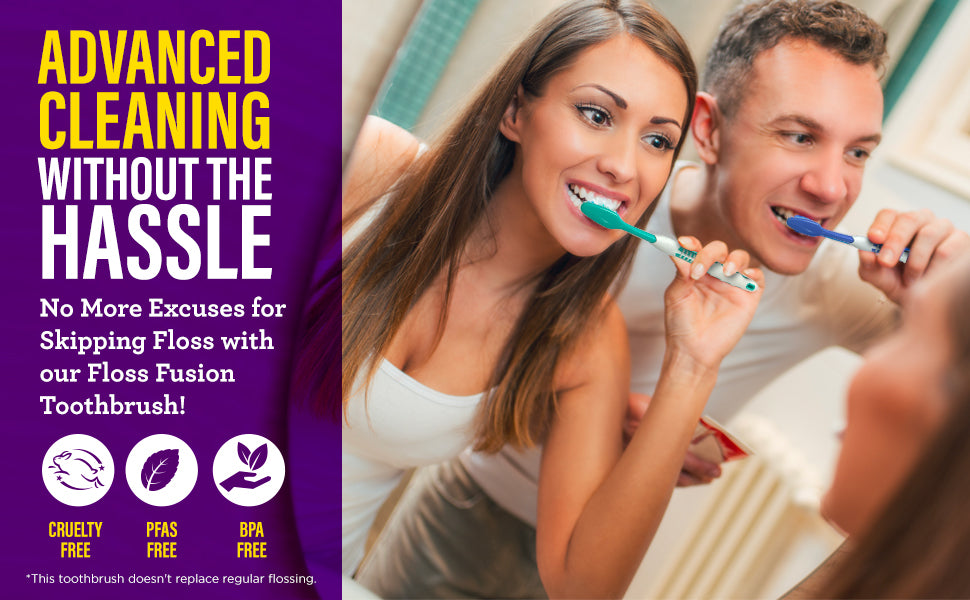 GuruNanda Floss Fusion Toothbrush 8-Pack