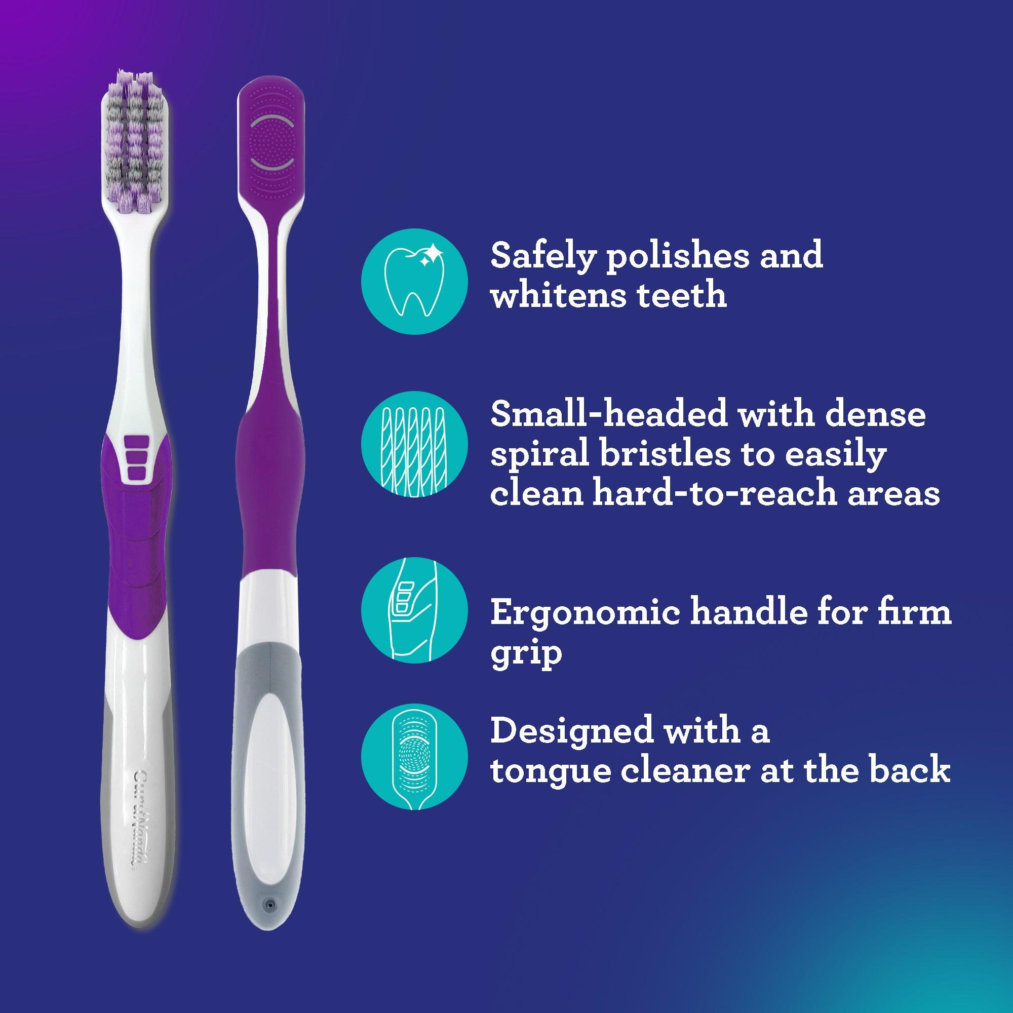 Gentle Giant Whitening Spiral Toothbrush (1 Pack) - GuruNanda