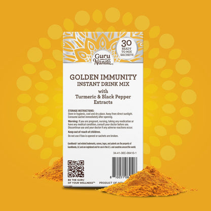 Golden Immunity Instant Drink Mix, 30 packets - GuruNanda