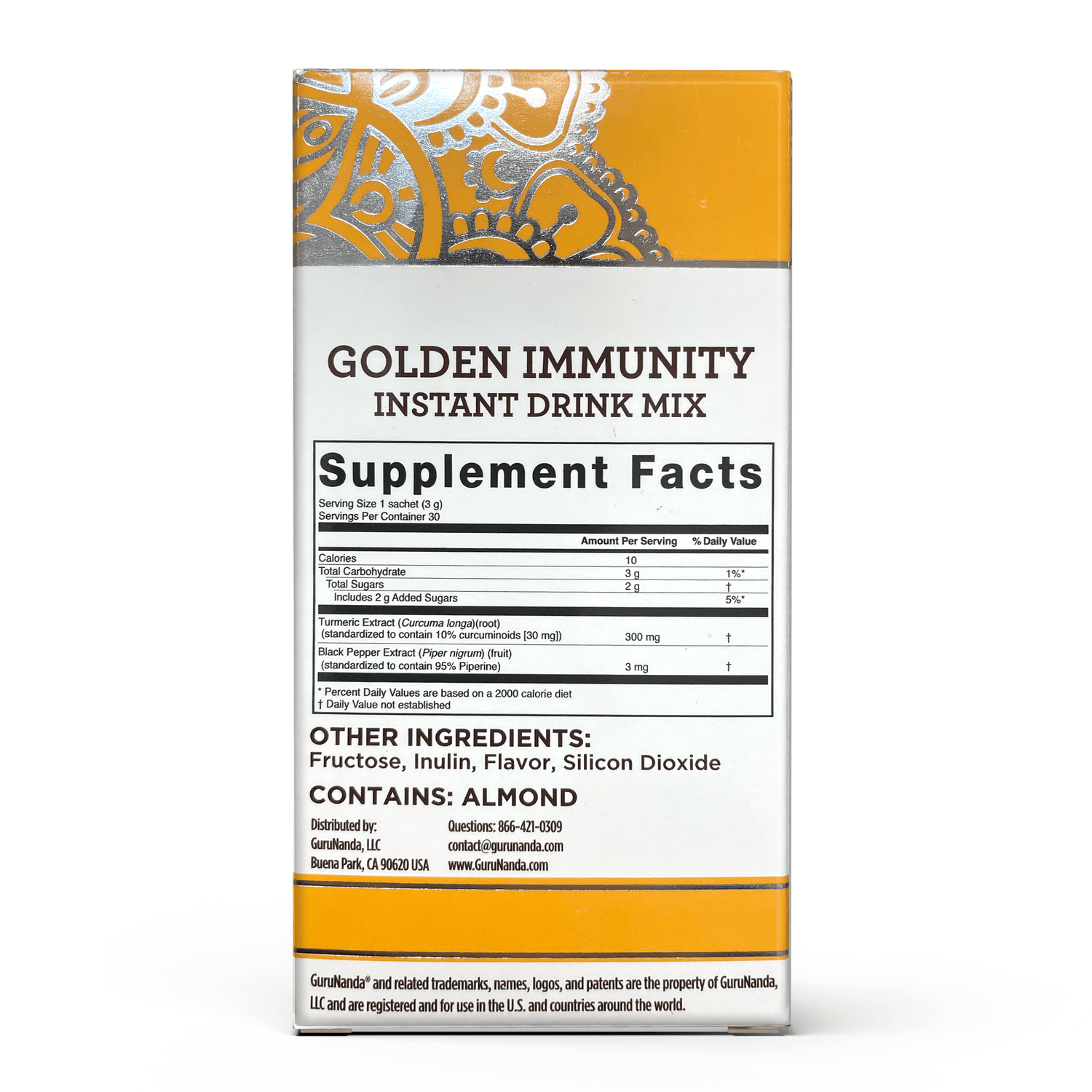 Golden Immunity Instant Drink Mix, 30 packets - GuruNanda