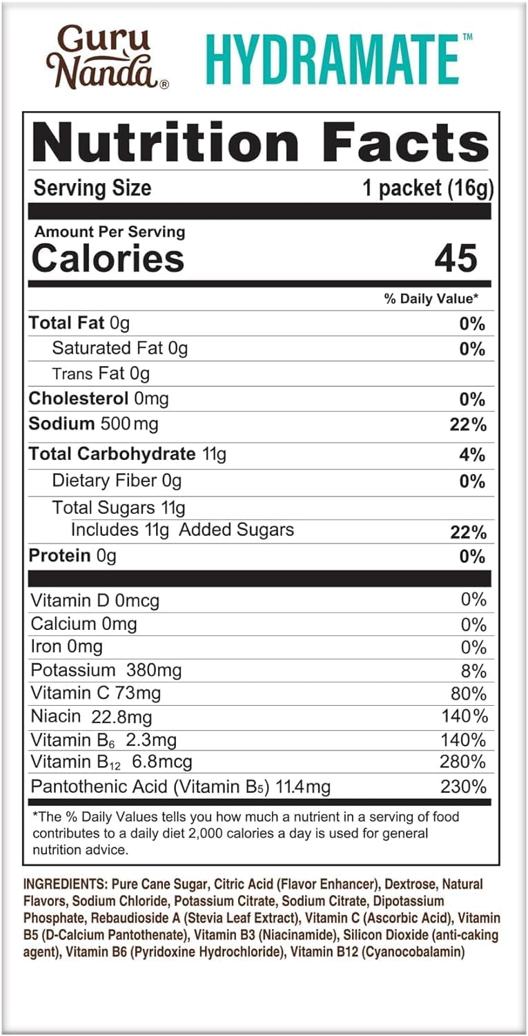 Hydramate Hydration Electrolyte Drink Mix, Lemon Lime - 1 Count (2 Sachets)