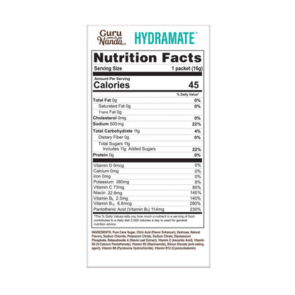 Hydramate Hydration Electrolyte Drink Mix, Lemon Lime - 12 Count (24 Sachets)