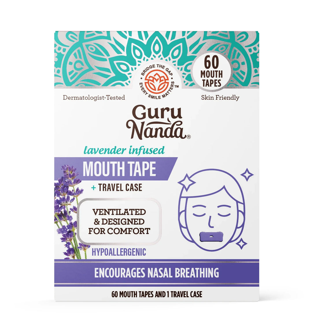 Lavender Infused Mouth Tape - 60 Count