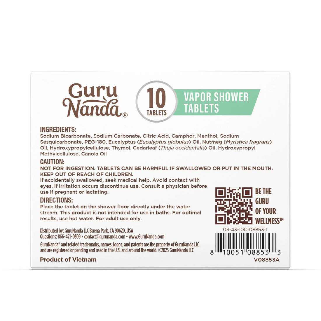 Eucalyptus Vapor Shower Tablets - 10 Count