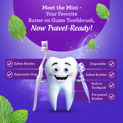 Ready-to-Go Butter on Gums Pre-Pasted Toothbrushes - 5 Count