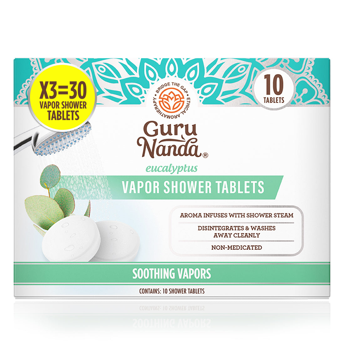 GuruNanda Eucalyptus Vapor Shower Tablets - Pack of 30