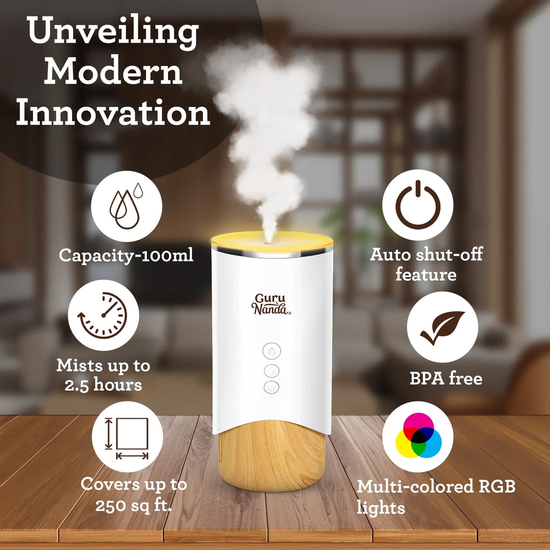 Buy Essential Oil Diffusers & Humidifiers From GuruNanda At Best Prices