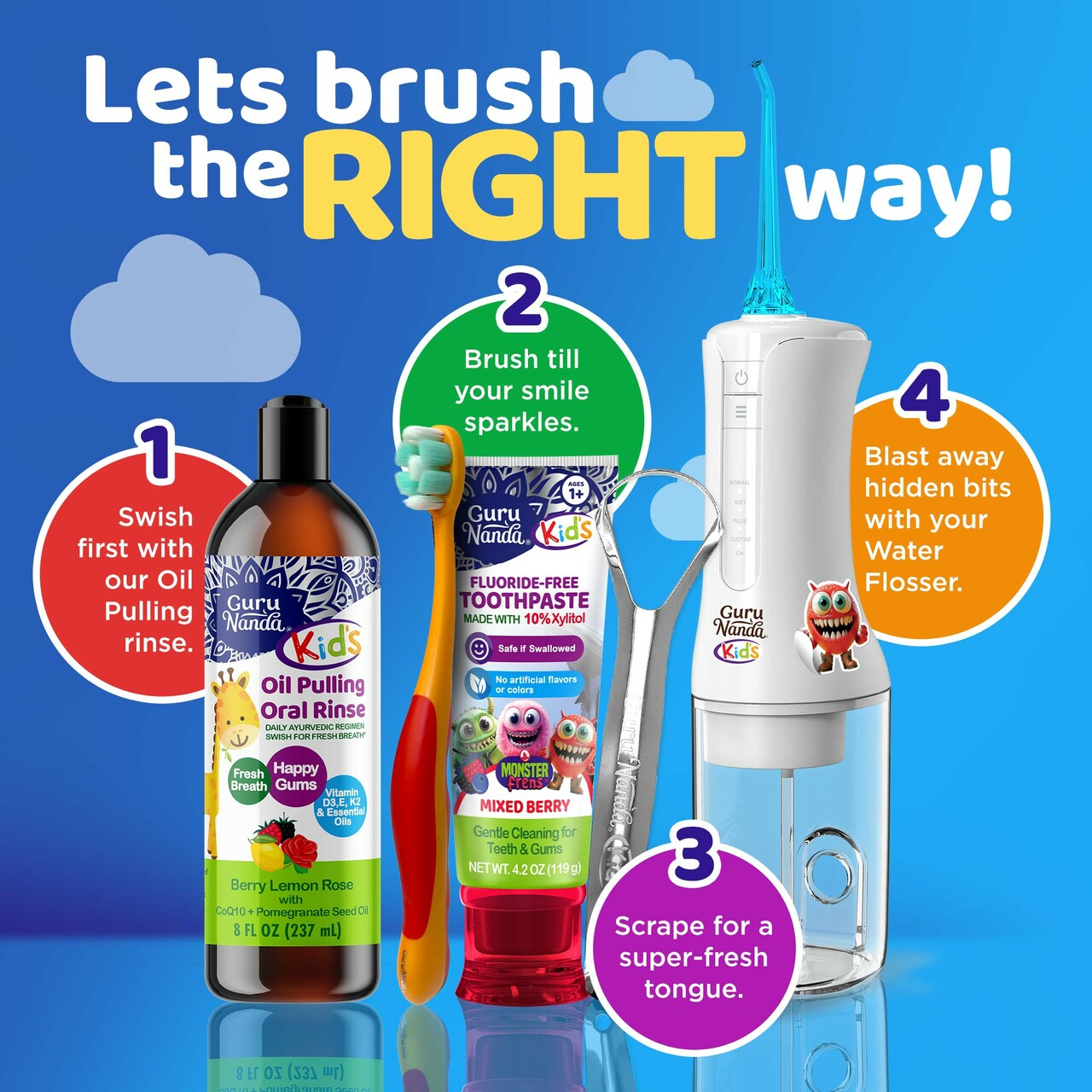 Fluoride-Free Toddler Toothpaste with 10% Xylitol - Mixed Berry Flavor - 4.2 oz