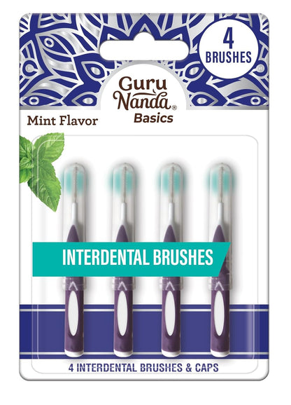 Interdental Brushes with Caps - Mint Flavor (4 Count)