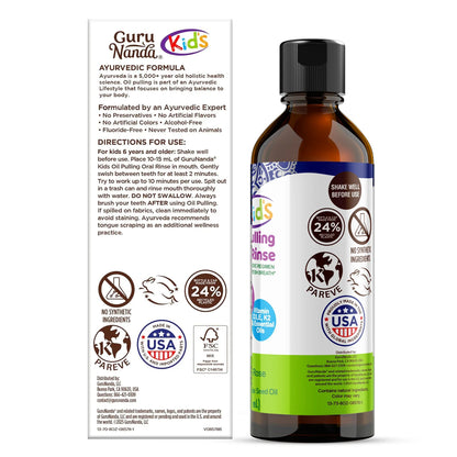 Enjuague bucal con aceite para niños - Sabor a bayas, limón y rosa - 226 g 