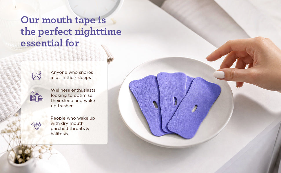 GuruNanda mouth tape is the perfect nighttime essential for people who snore, wellness enthusiasts optimizing sleep, and anyone who wakes with dry mouth or halitosis