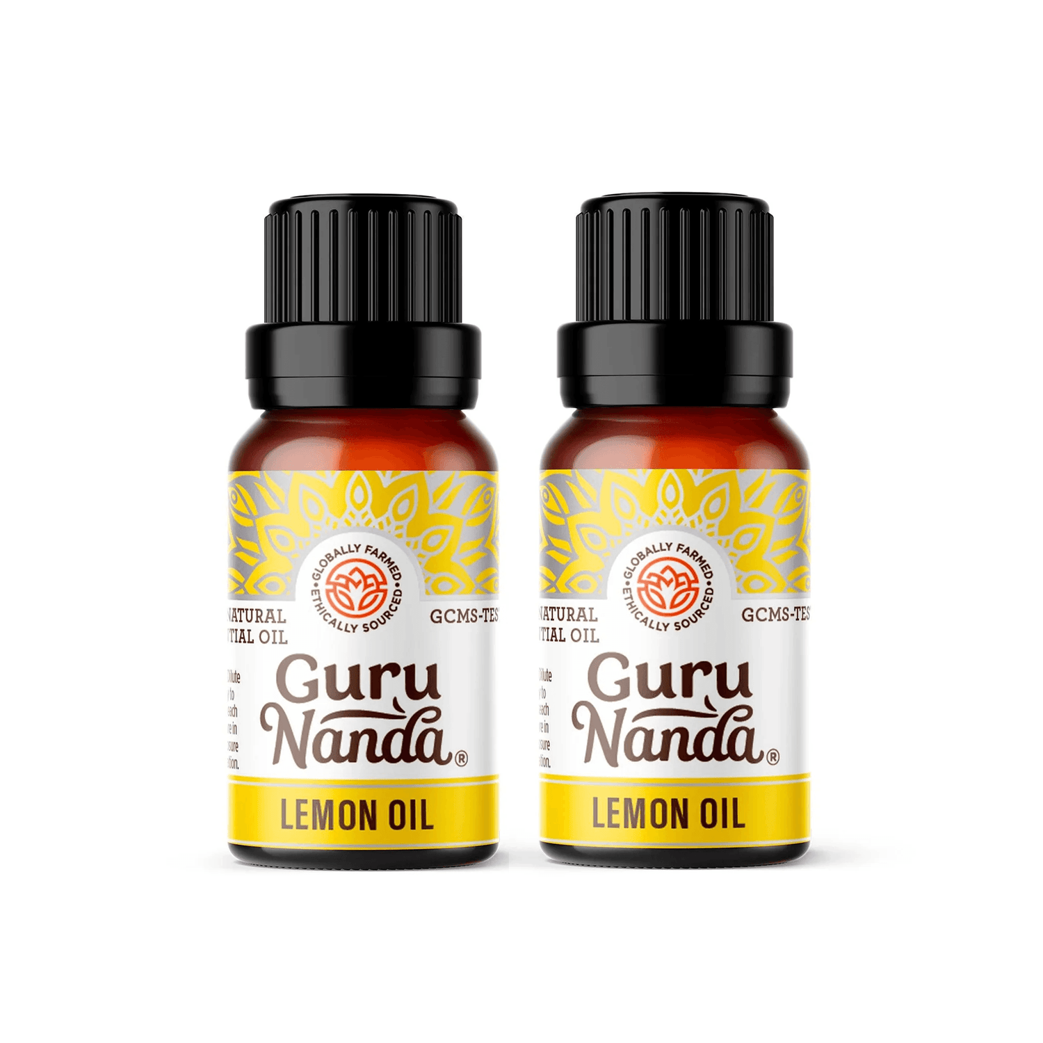 Lemon Essential Oil, 15 ML - 2 PK - GuruNanda