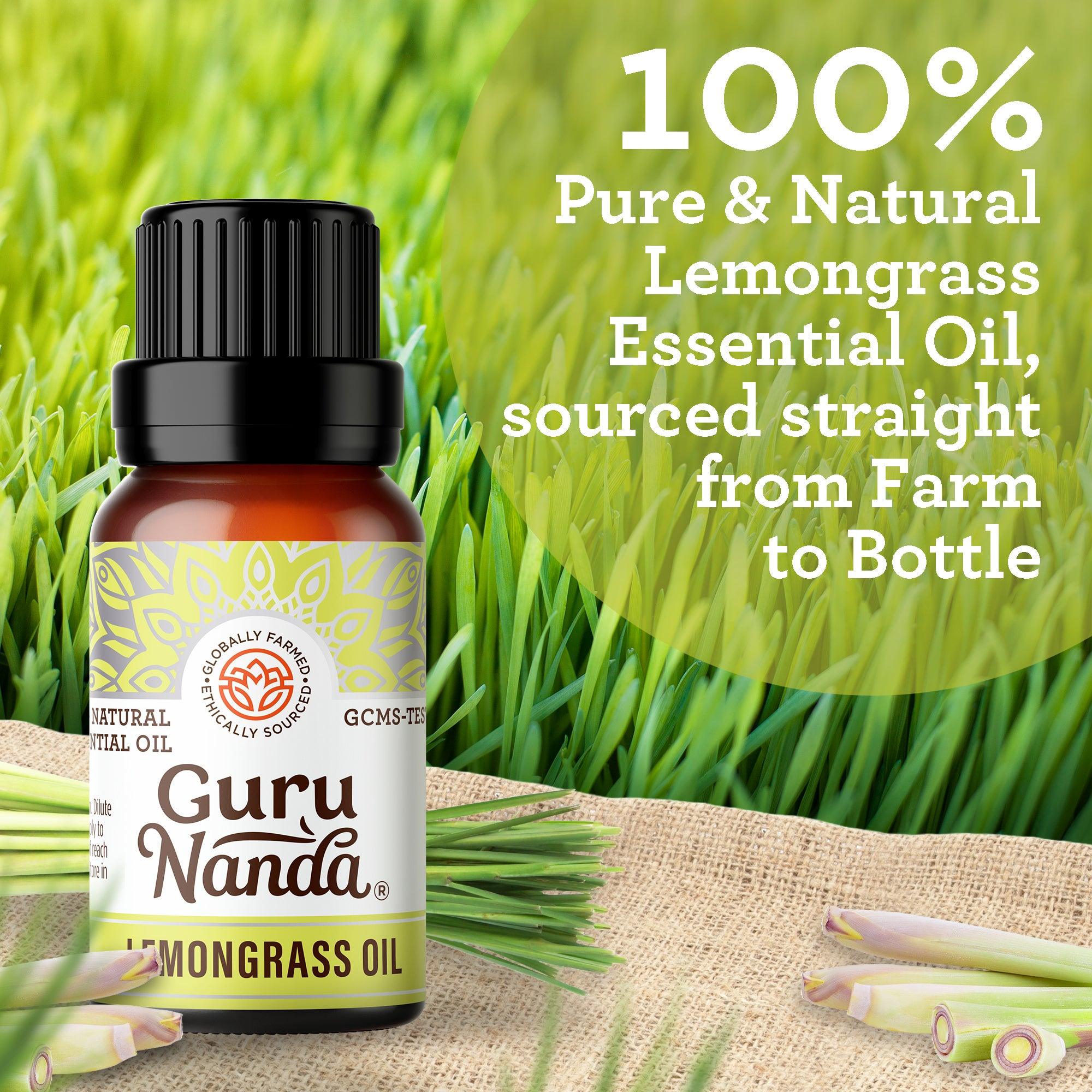 Lemongrass Essential Oil, 15 ML - 2 PK - GuruNanda