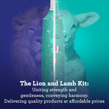 Lion &amp; Lamb Kit with Portable Water Flosser and Sonic Toothbrush - Teal - GuruNanda