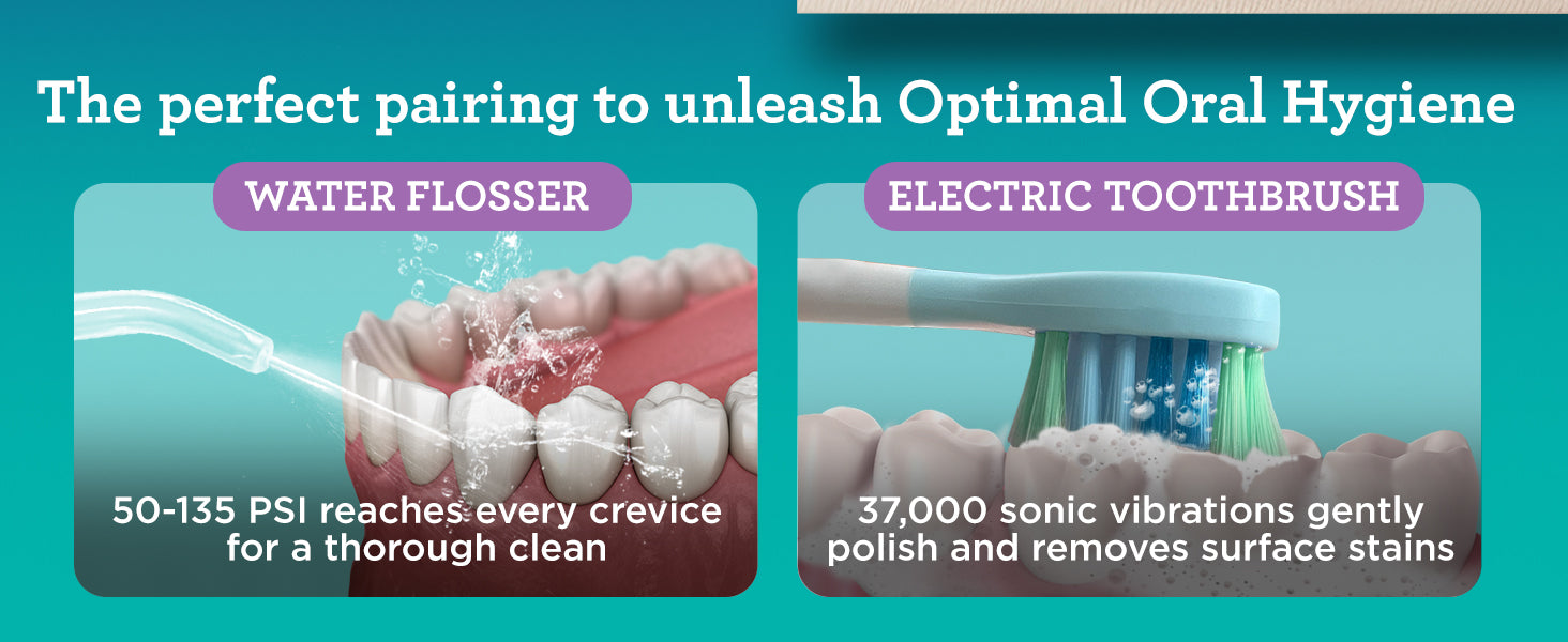 GuruNanda Lion & Lamb 2.0 Portable Sonic Toothbrush & Water Flosser