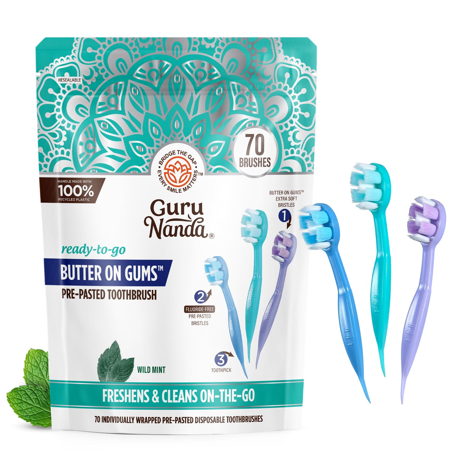 Ready-to-Go Brushes - 70 Count