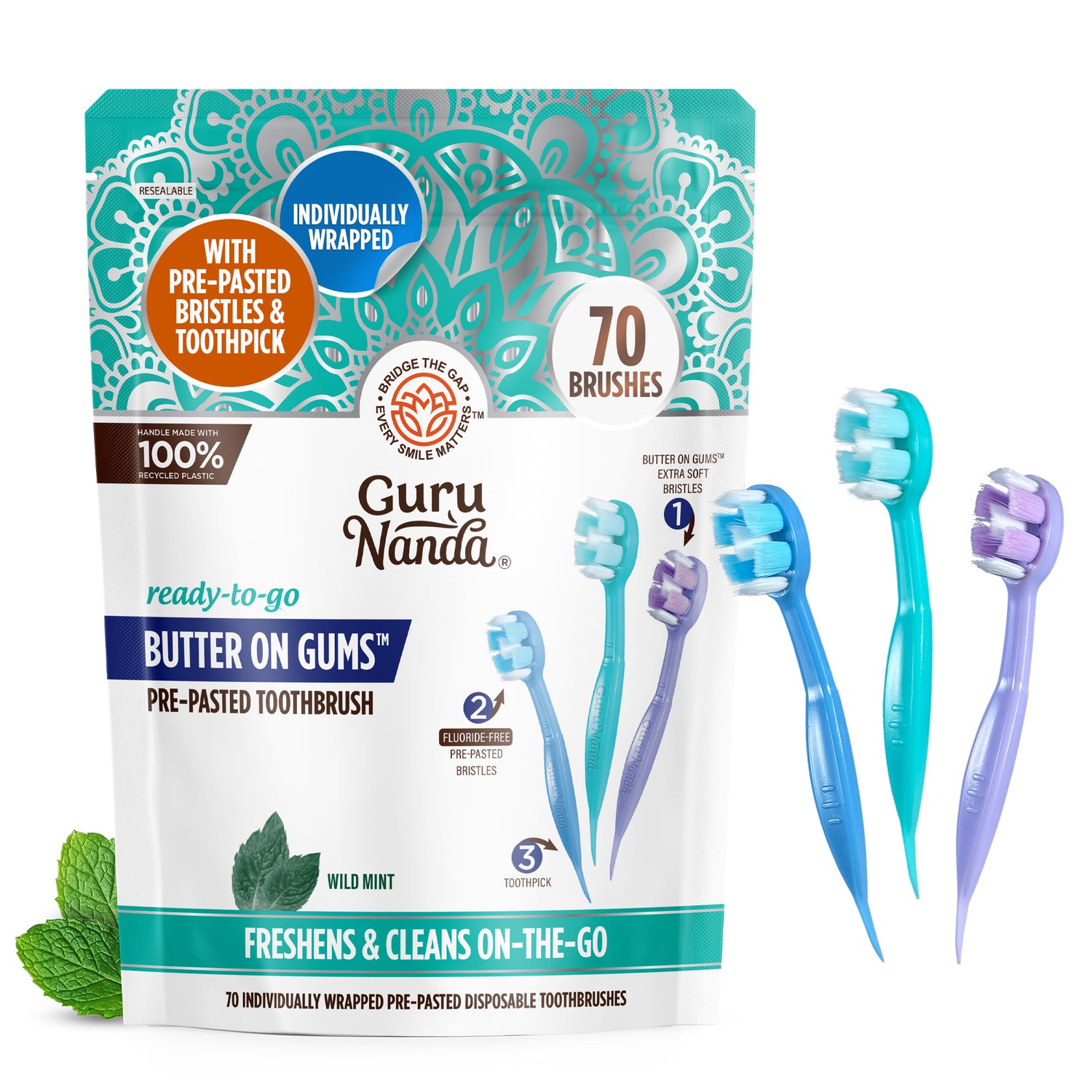 Ready-to-Go Brushes - 70 Count