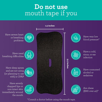 Mouth Tape with Travel Case - 60 Count