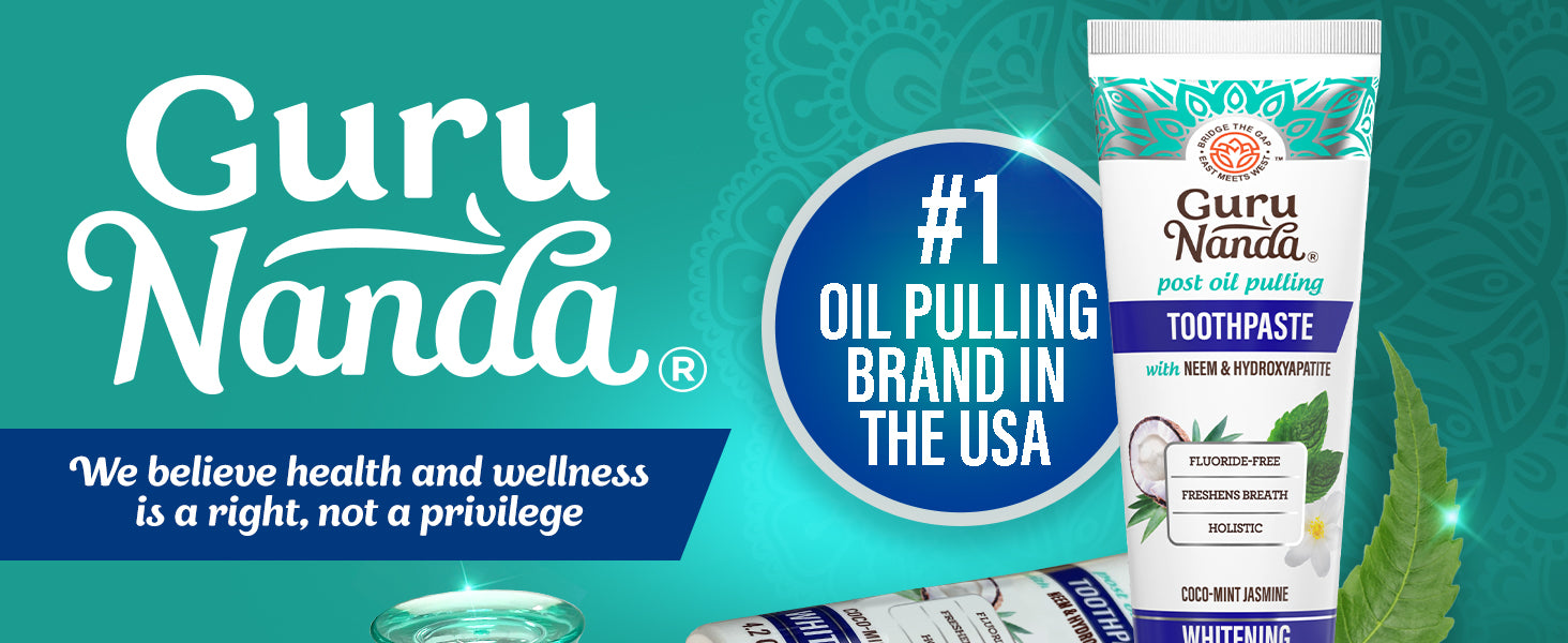 GuruNanda Hydroxyapatite & Neem Whitening Toothpaste — the #1 oil pulling brand in the USA