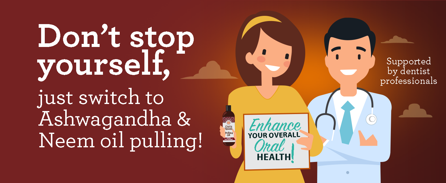 GuruNanda Cinnamon & Coconut Oil Pulling with Neem & Ashwagandha