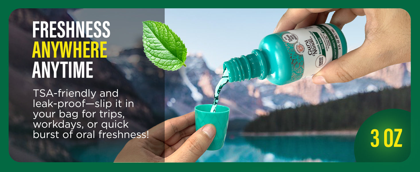 Freshness anywhere, anytime — the TSA-friendly, leak-proof 3 oz travel size slips into your bag.