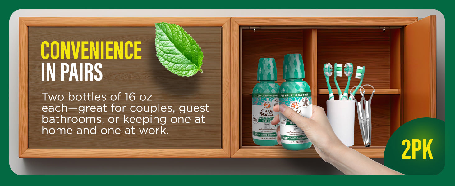 Convenience in pairs — the 2-pack has two 16 oz bottles, great for couples, guest bathrooms, or home and work.