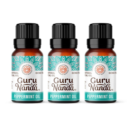 Peppermint Essential Oil 30mL (3-Pack) - GuruNanda